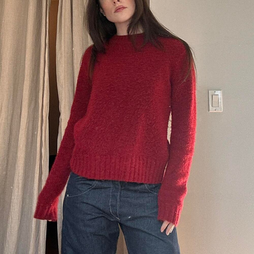 Helmut lang red soft knit